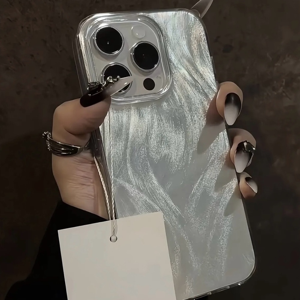 Iridescent Pearl Wave S25 Ultra Phone Case -  White & Pearl NWT - Picture 3 of 3